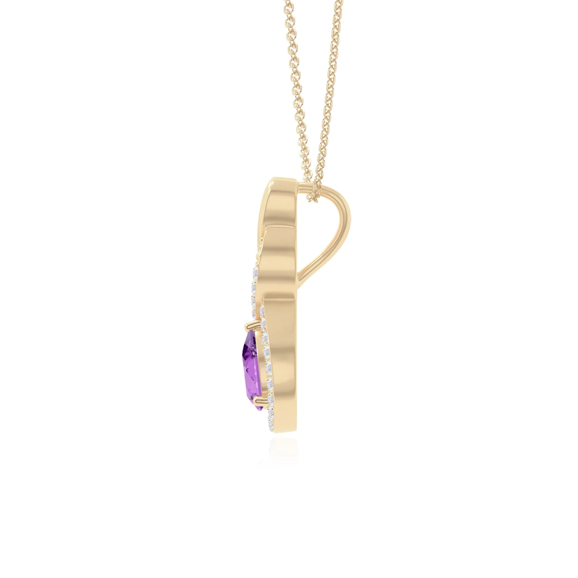 natural amethyst infinity necklaces in yellow gold vermeil 