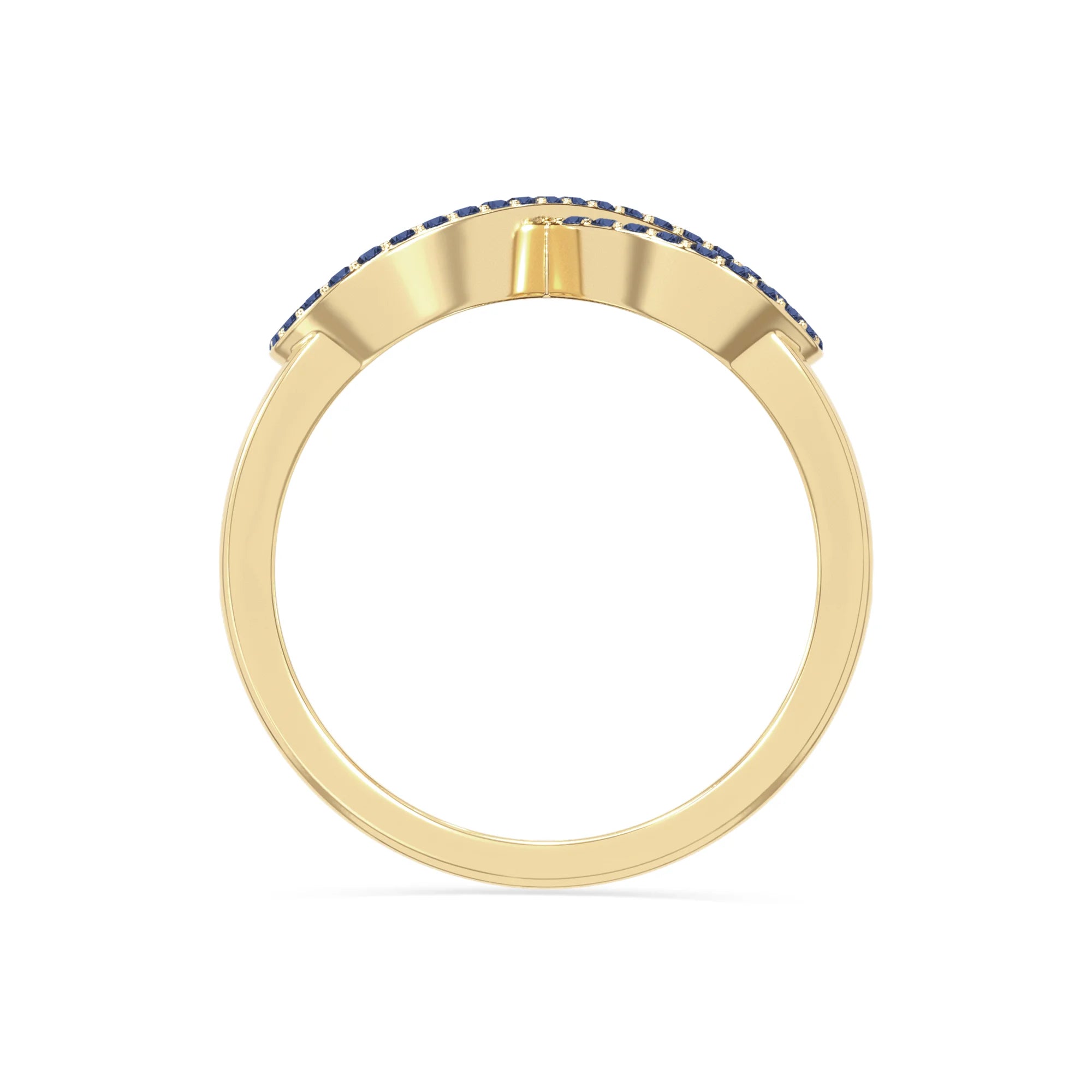 natural blue sapphire infinity promise rings in yellow gold vermeil