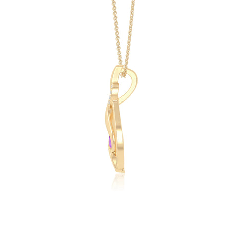 natural amethyst twisted infinty knot necklaces in yellow gold vermeil 