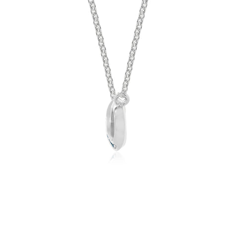natural london-blue-topaz infinity necklaces in sterling silver 