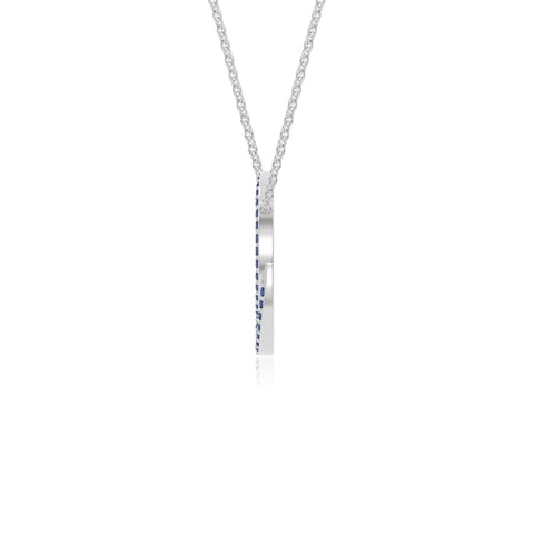 natural blue-sapphire infinity love knot necklaces in sterling silver 