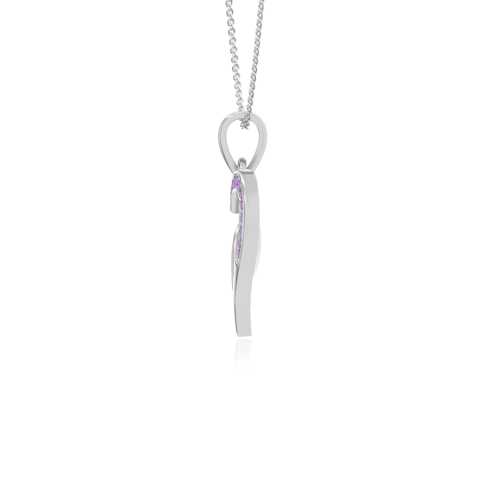natural amethyst infinity necklaces in sterling silver 