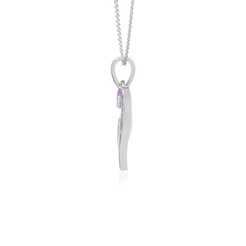 natural amethyst infinity necklaces in sterling silver 