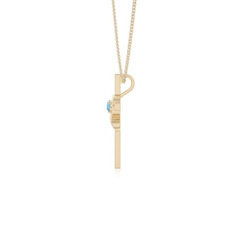 natural labradorite infinity cross necklaces in yellow gold vermeil 
