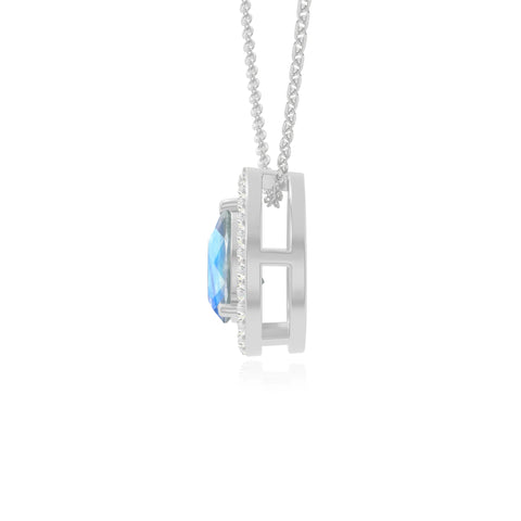 natural labradorite solitaire halo necklaces in sterling silver 