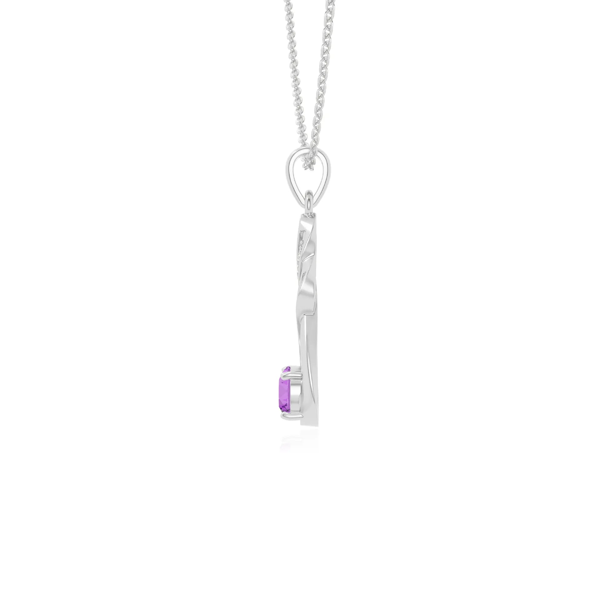 natural amethyst infinity necklaces in sterling silver 