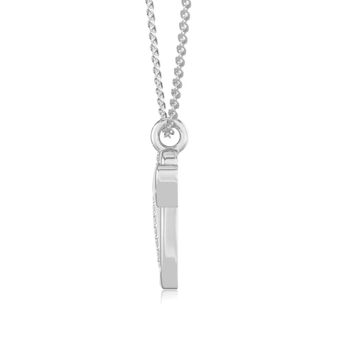 moissanite Initials necklaces in sterling silver 