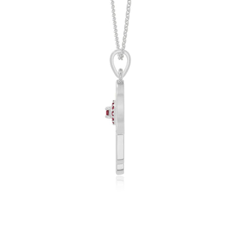 natural ruby evil eye hamsa hand necklaces in sterling silver 