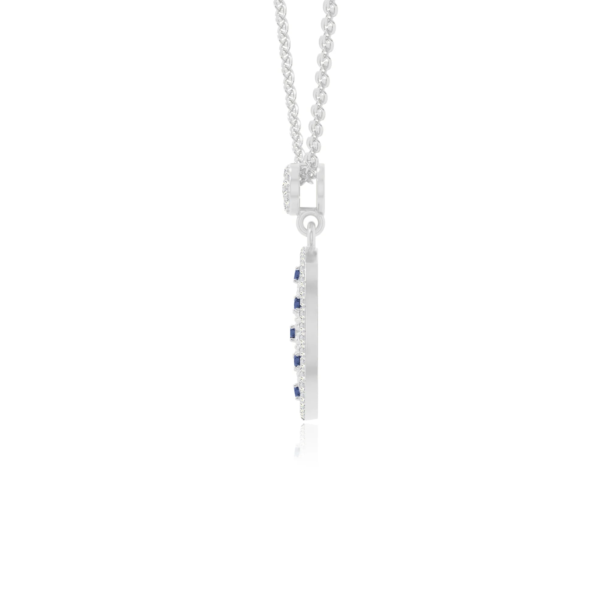 natural blue-sapphire infinity love knot necklaces in sterling silver 