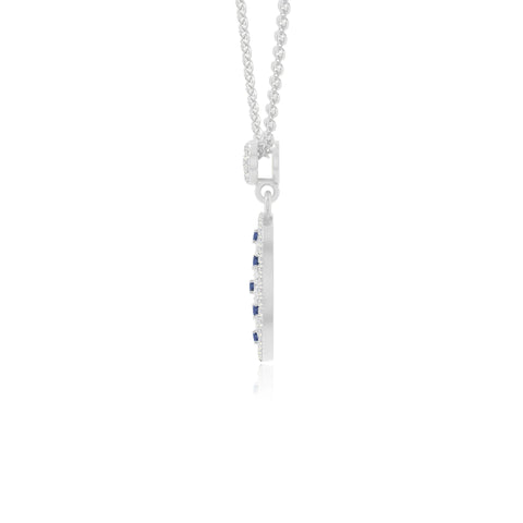 natural blue-sapphire infinity love knot necklaces in sterling silver 