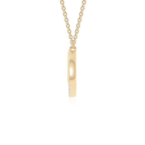 moissanite horse shoe necklaces in yellow gold vermeil 