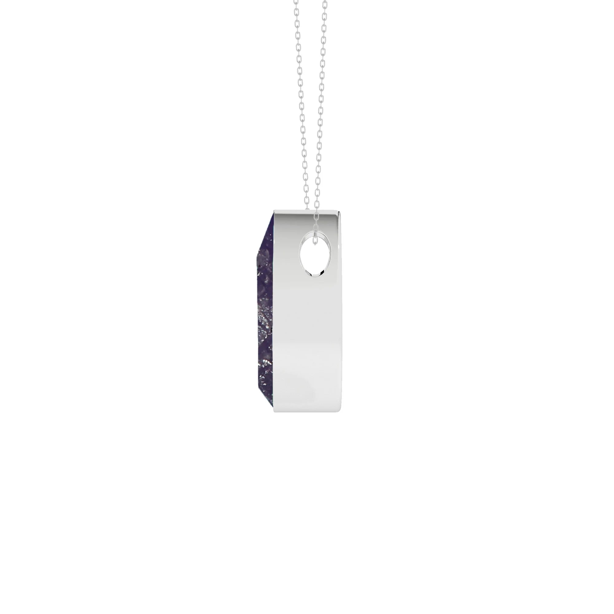 natural purple-moonstone pear shape pendant necklace