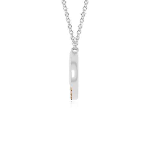 natural citrine horse shoe necklaces in sterling silver 