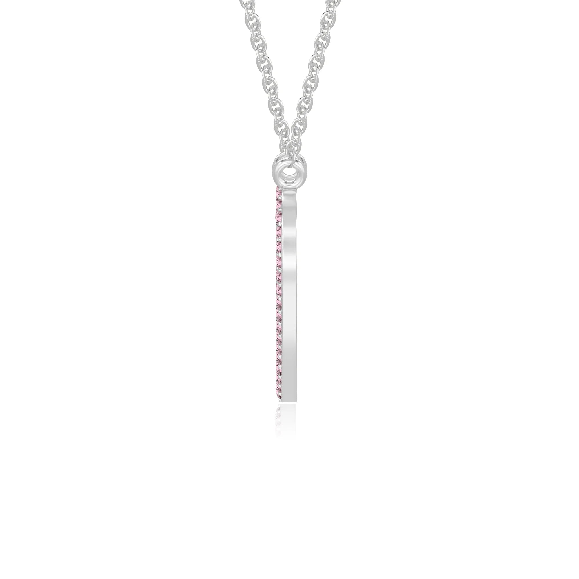 natural pink-tourmaline heart necklaces in sterling silver 