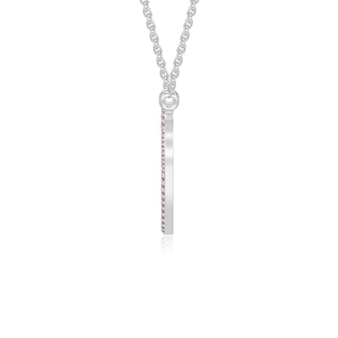 natural pink-tourmaline heart necklaces in sterling silver 