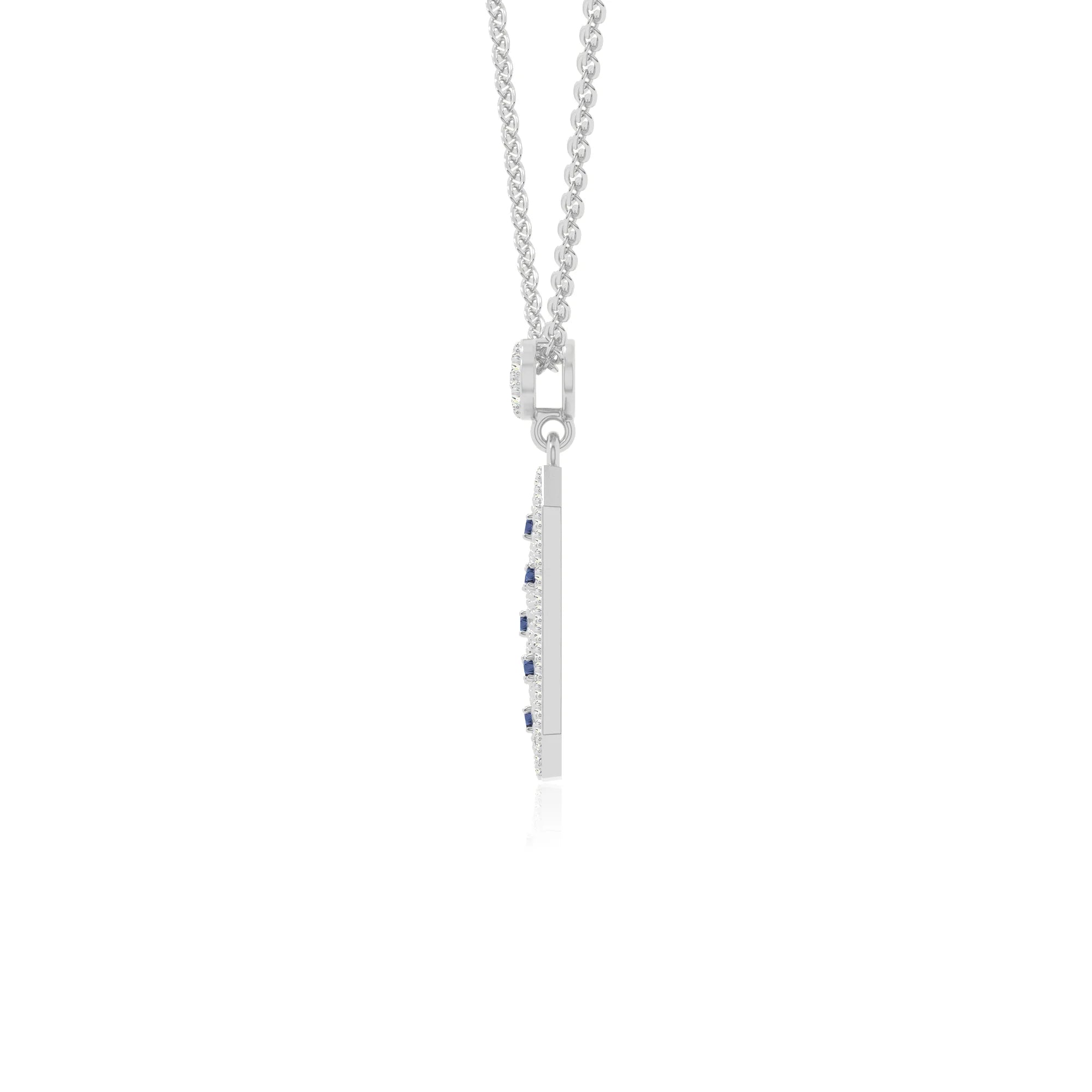 natural blue-sapphire infinity love knot necklaces in sterling silver 
