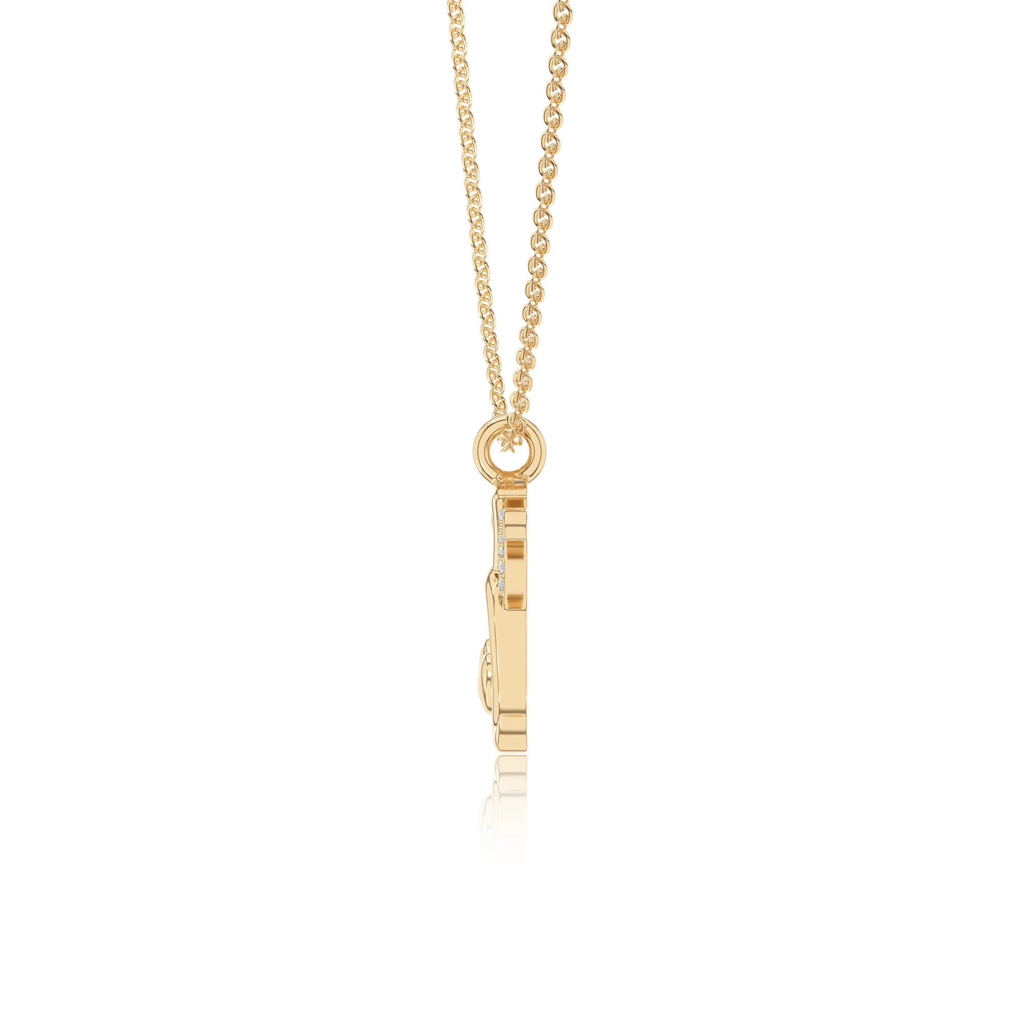 moissanite Initials necklaces in yellow gold vermeil 