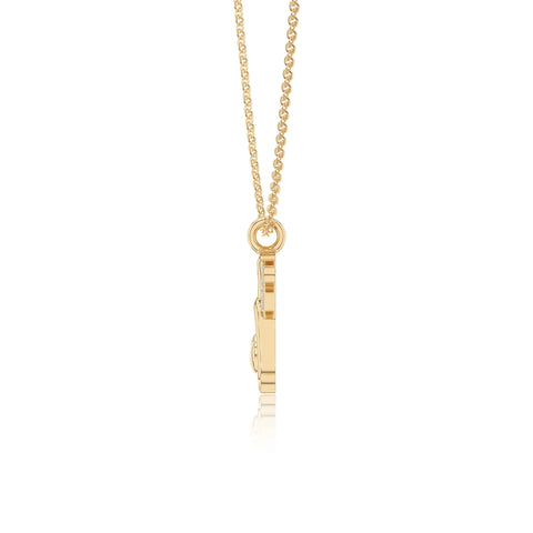 moissanite Initials necklaces in yellow gold vermeil 