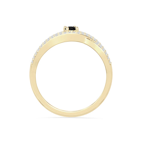 natural black onyx promise rings in yellow gold vermeil