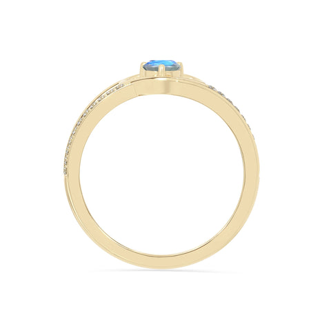 natural labradorite heart promise rings in yellow gold vermeil