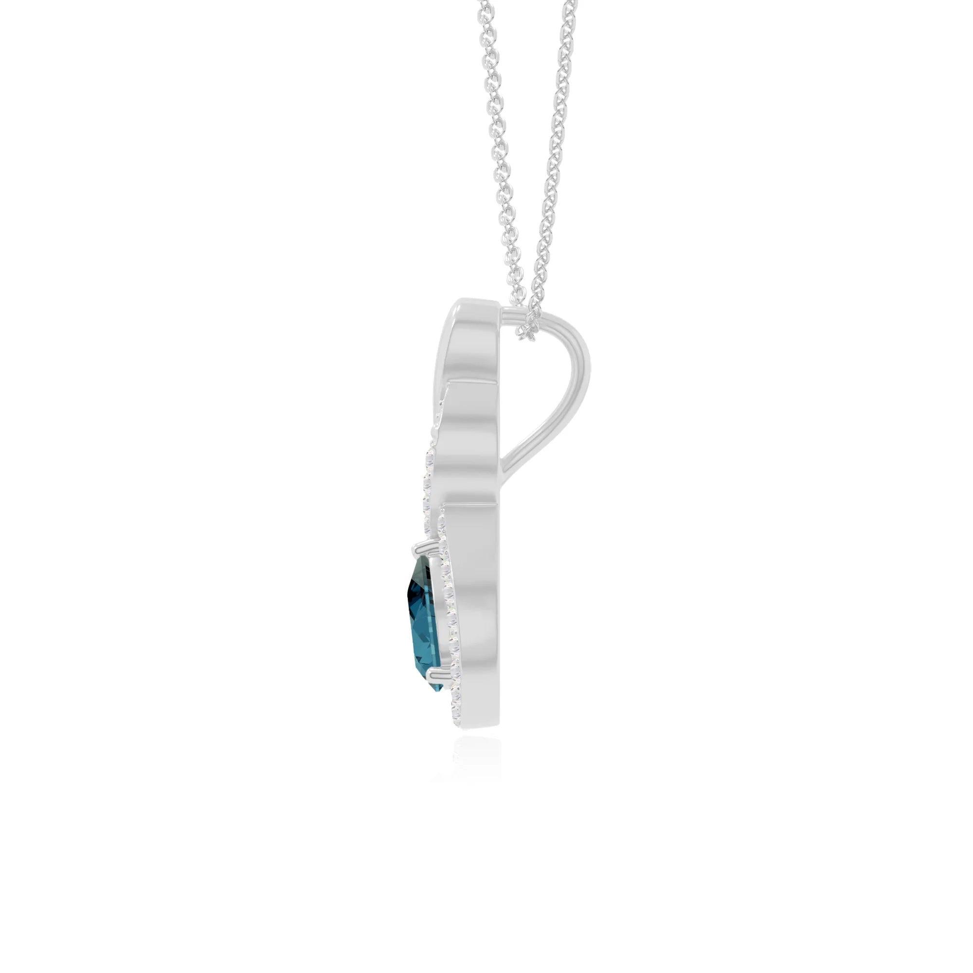 natural london-blue-topaz infinity necklaces in sterling silver 