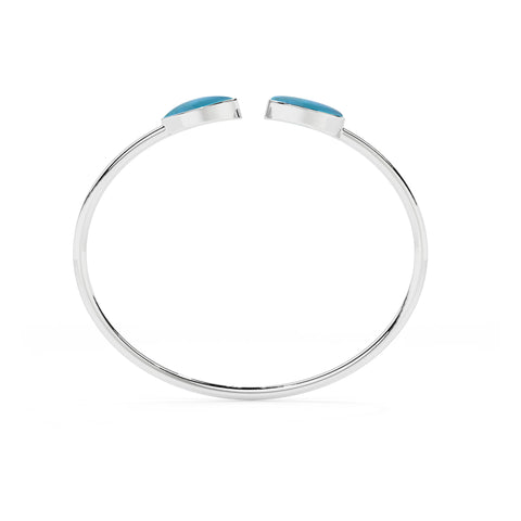 natural peruvian-opal oval-marquise shape twister bracelet