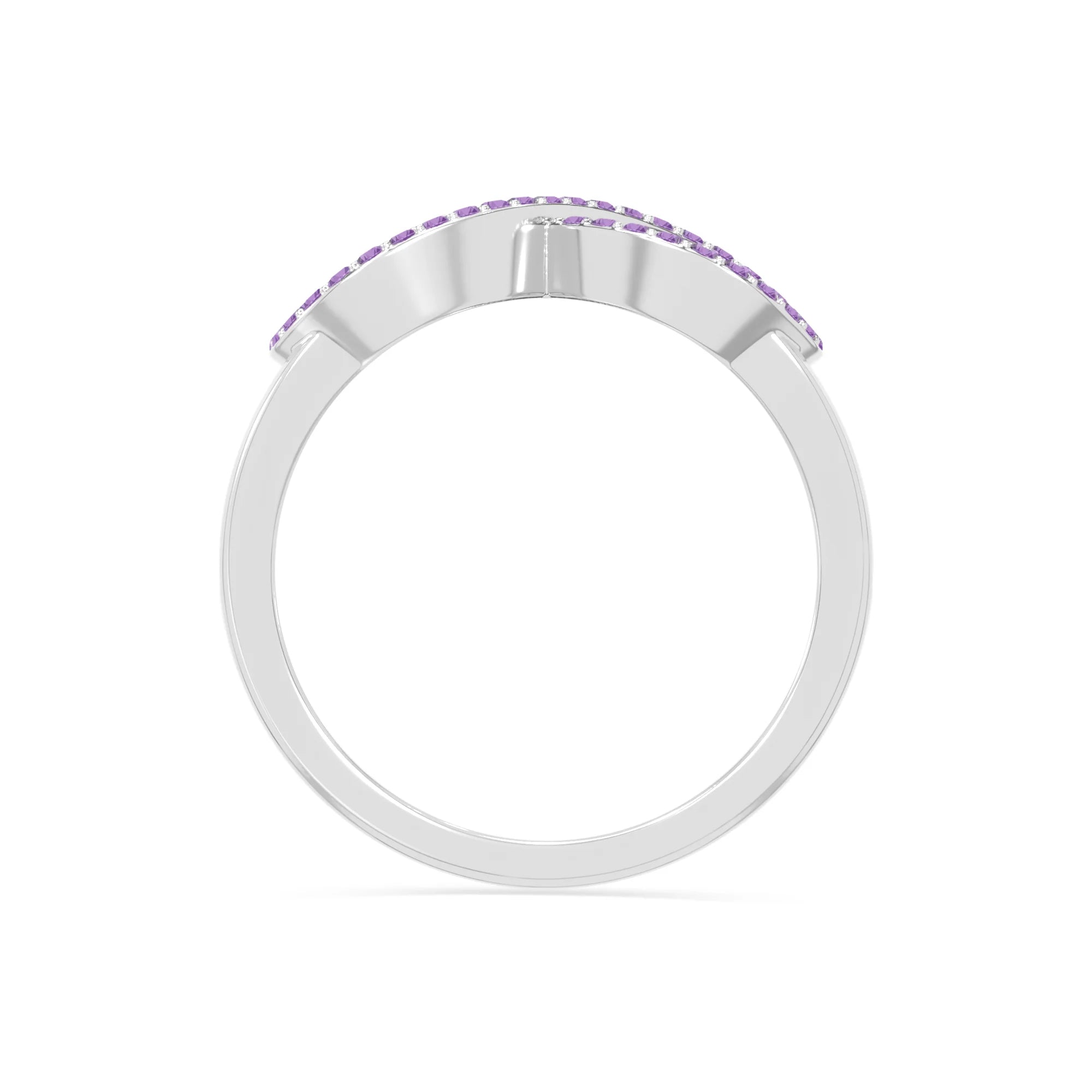 natural amethyst infinity promise rings in sterling silver 