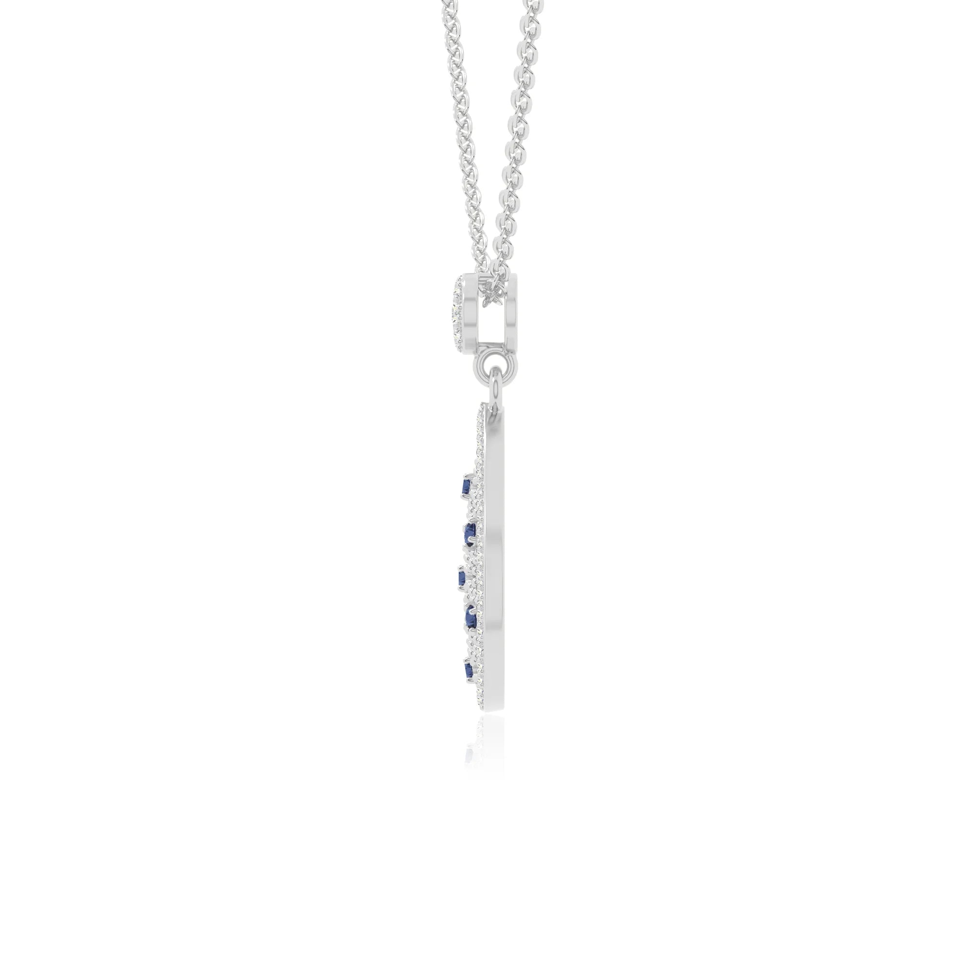 natural blue-sapphire infinity love knot necklaces in sterling silver 