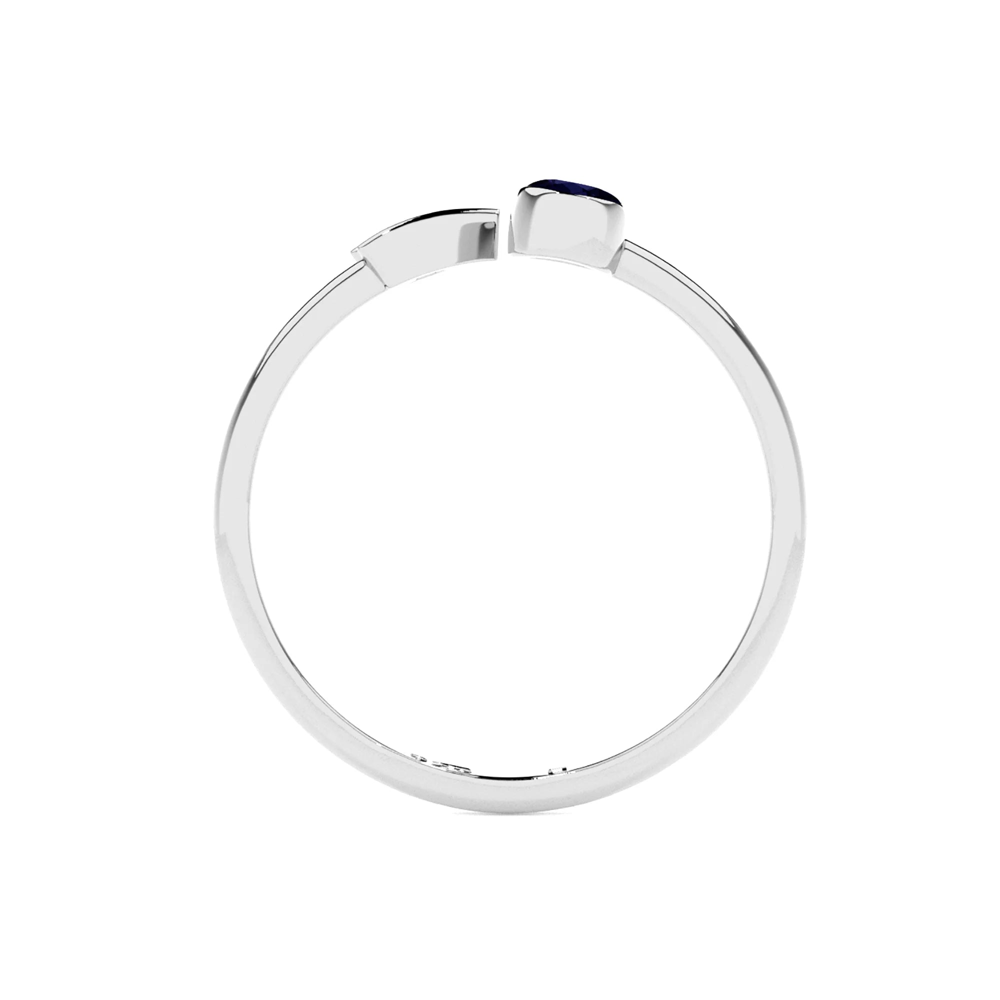 libra zodiac ring with natural iolite