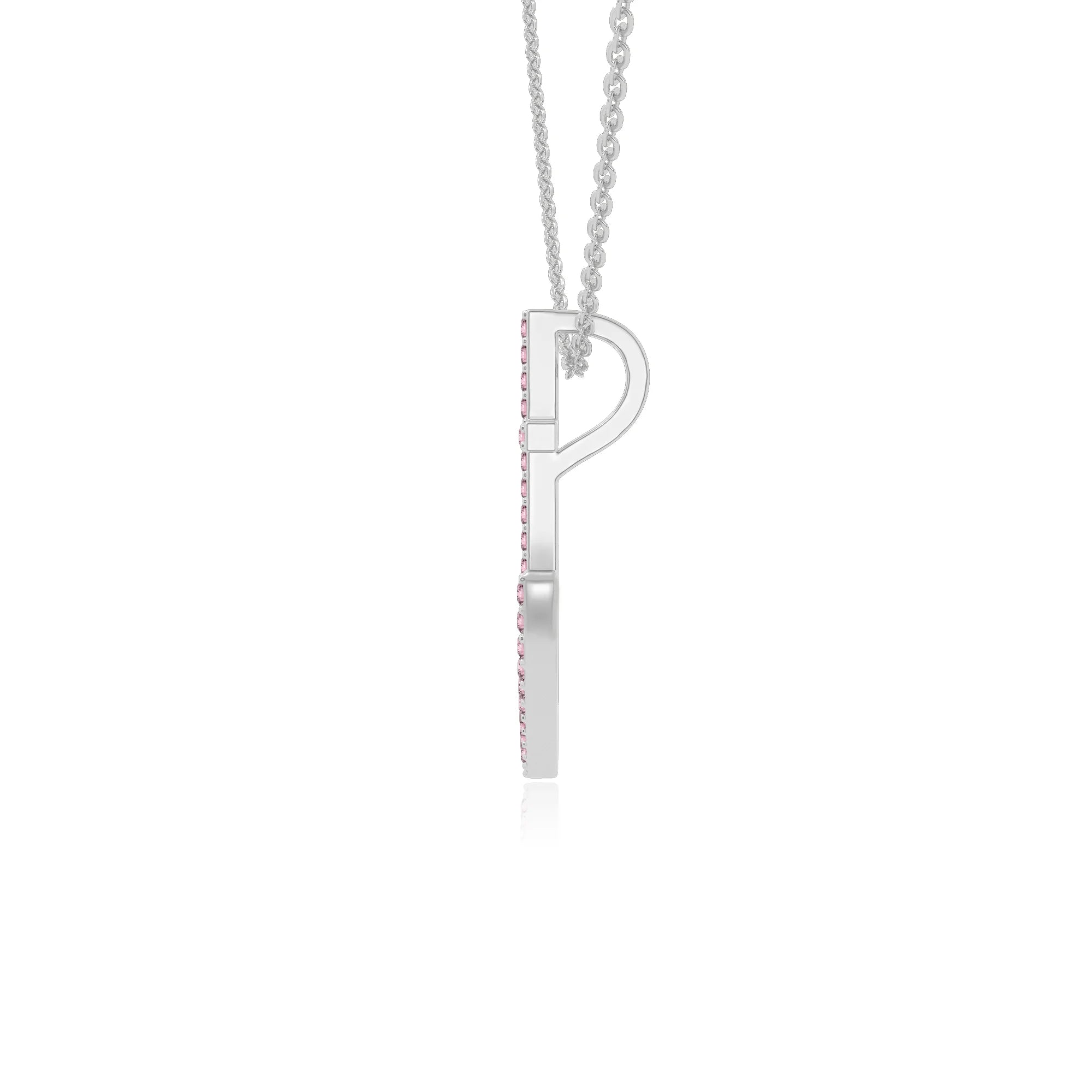 natural pink-tourmaline anchor necklaces in sterling silver 