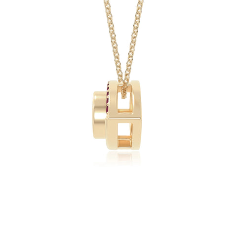 natural ruby evil eye necklaces in yellow gold vermeil 