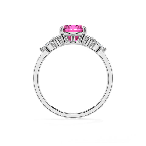 lab-grown pink-tourmaline pear solitaire engagement ring