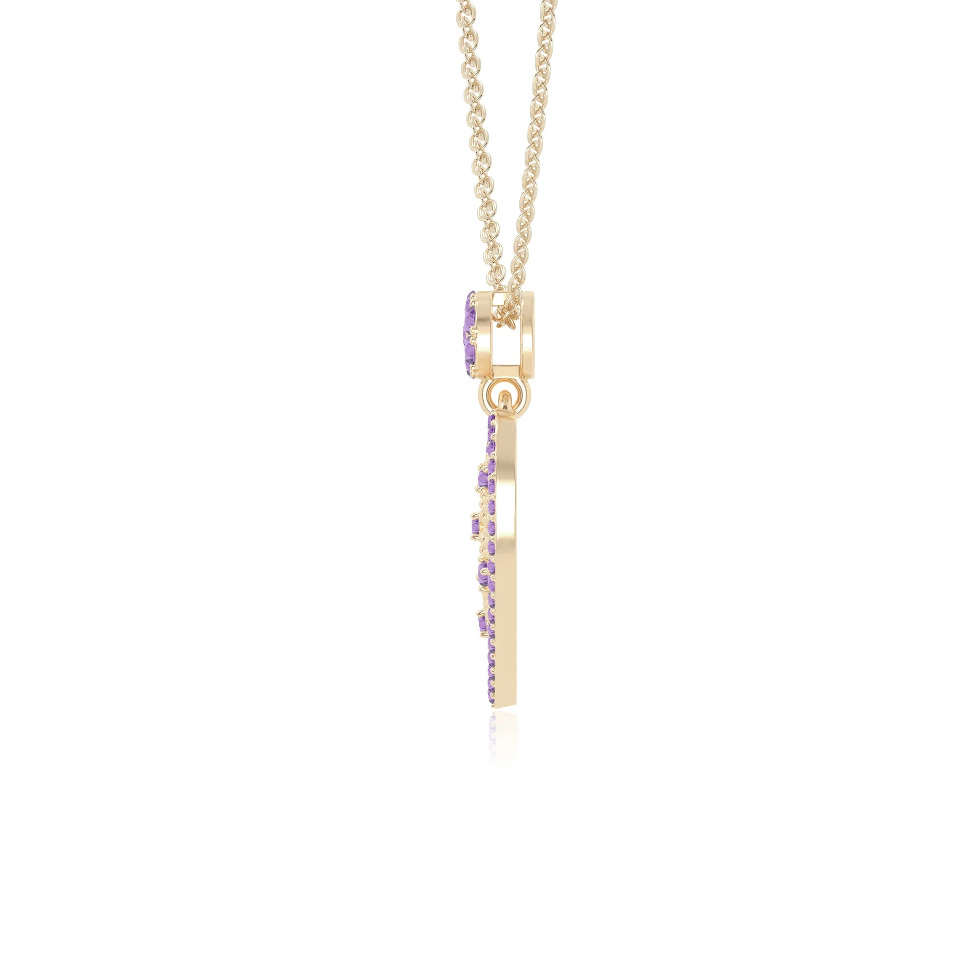 natural amethyst infinity love knot necklaces in yellow gold vermeil 