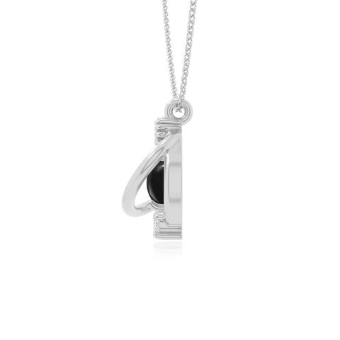natural black-onyx galaxy necklaces in sterling silver 