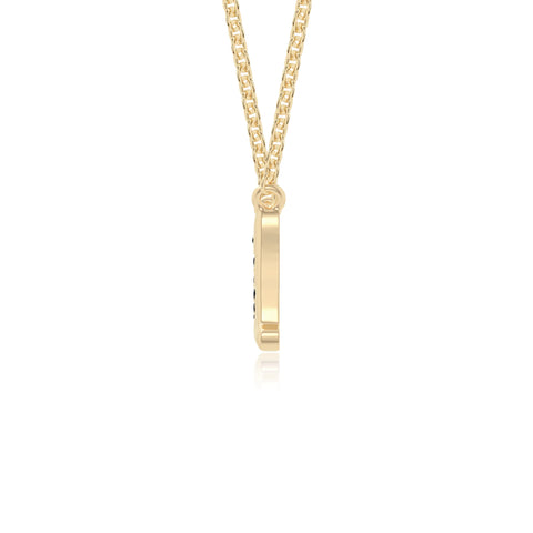 natural black-onyx mom heart necklaces in yellow gold vermeil 
