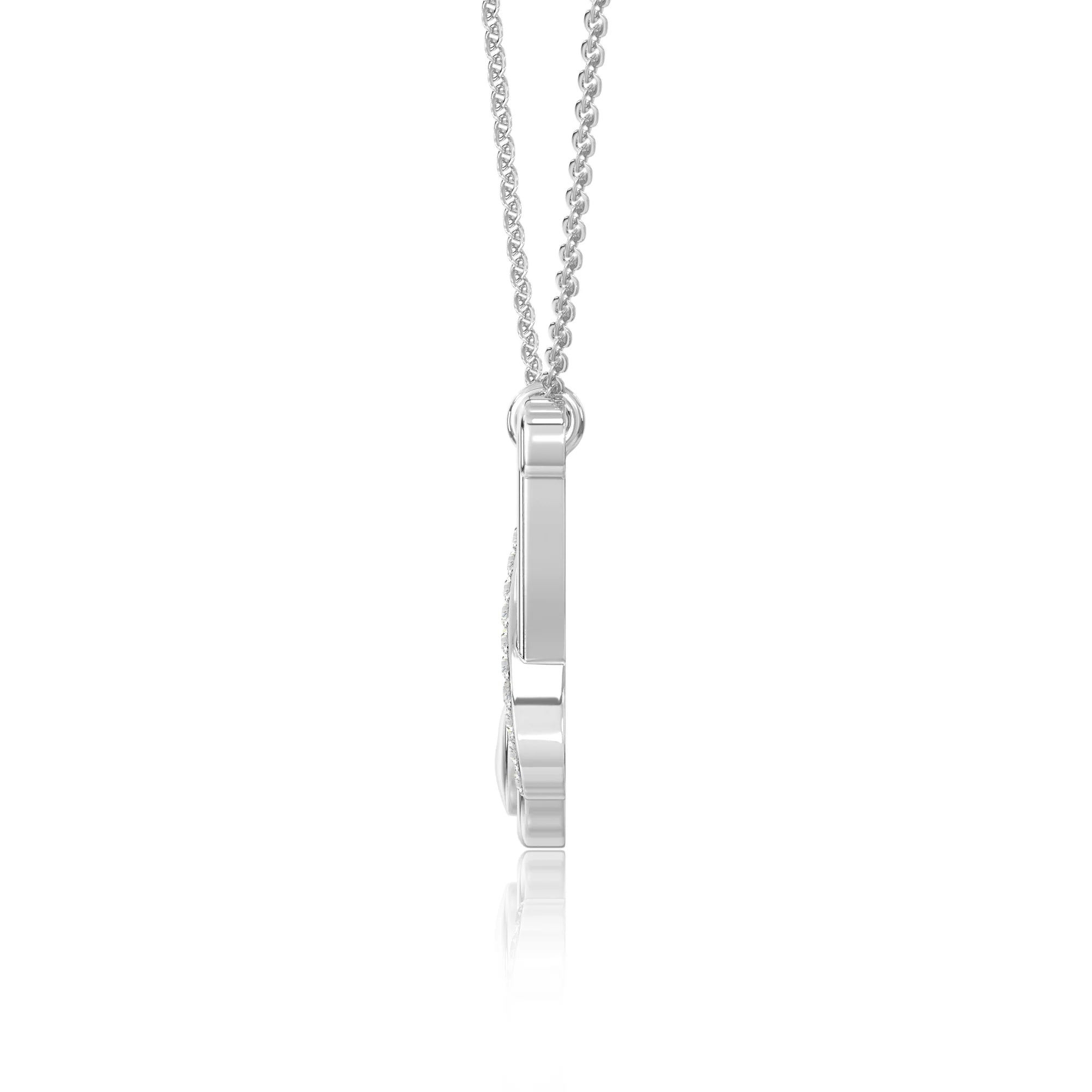 moissanite Initials necklaces in sterling silver 