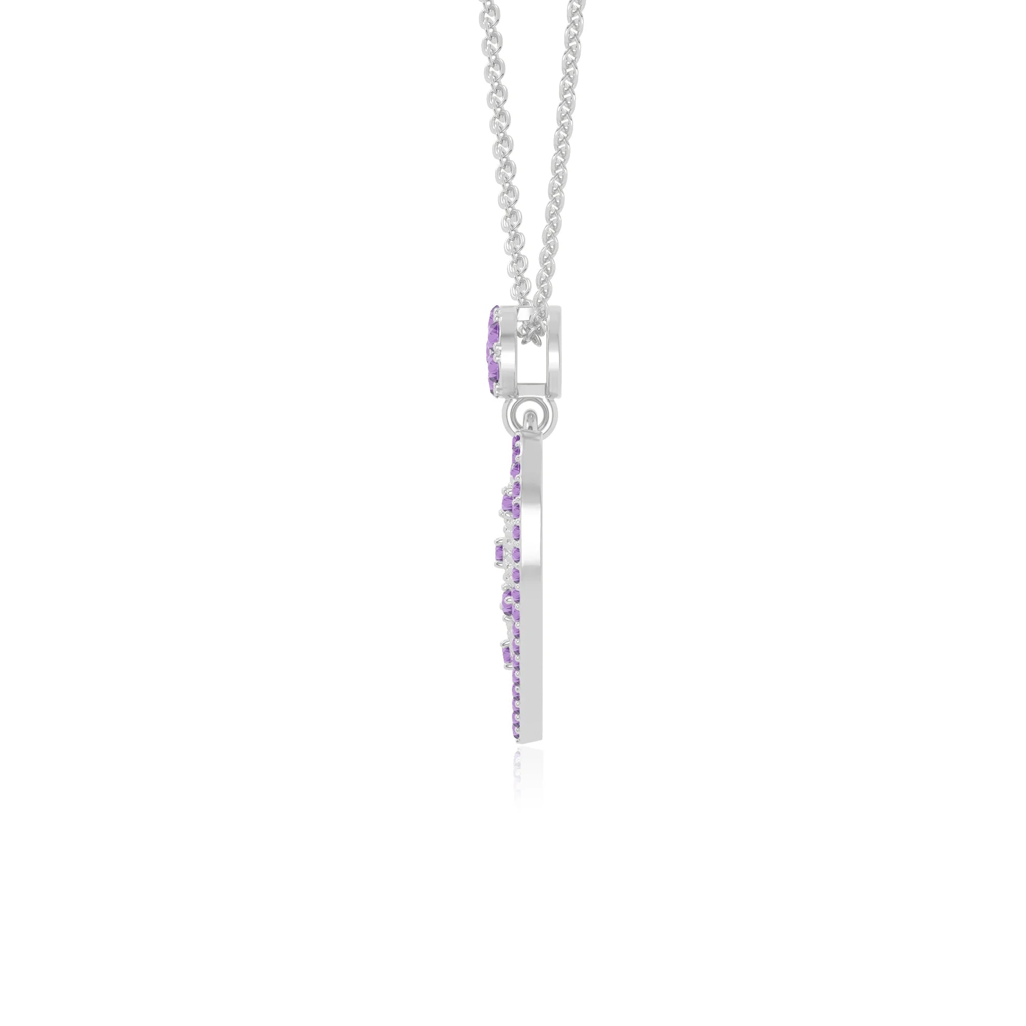 natural amethyst infinity love knot necklaces in sterling silver 