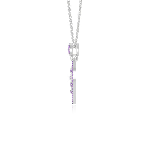 natural amethyst infinity love knot necklaces in sterling silver 