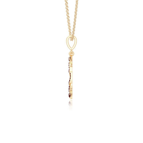 natural garnet infinity love knot necklaces in yellow gold vermeil 