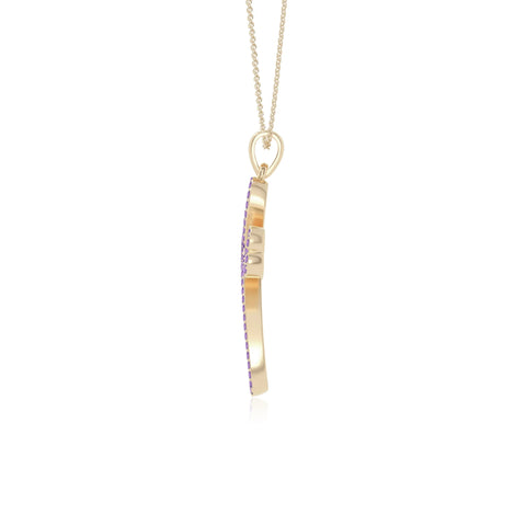 natural amethyst infinity cross necklaces in yellow gold vermeil 