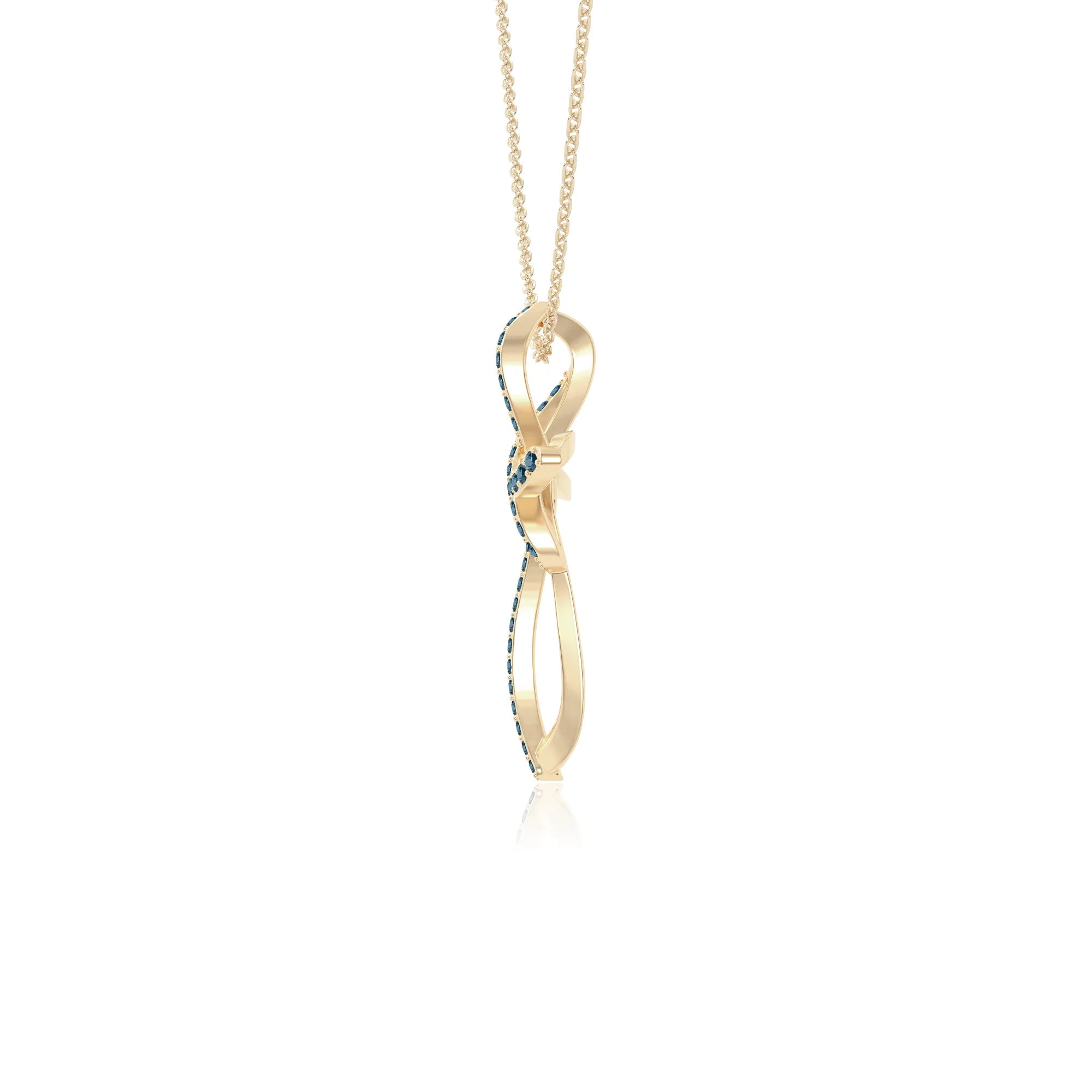 natural london-blue-topaz infinity cross necklaces in yellow gold vermeil 