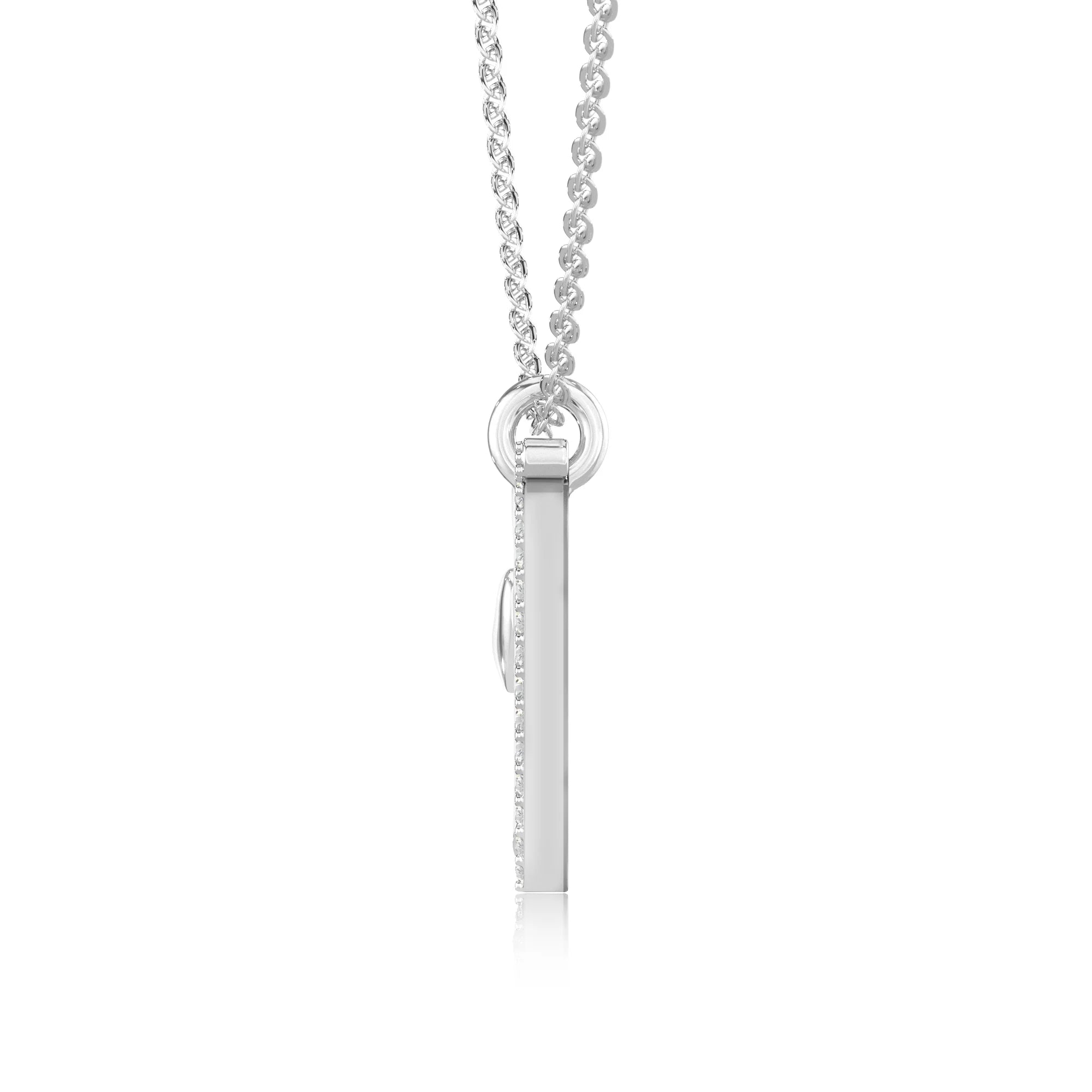 moissanite Initials necklaces in sterling silver 