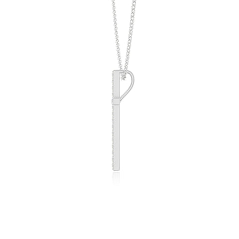 moissanite cross necklaces in sterling silver 