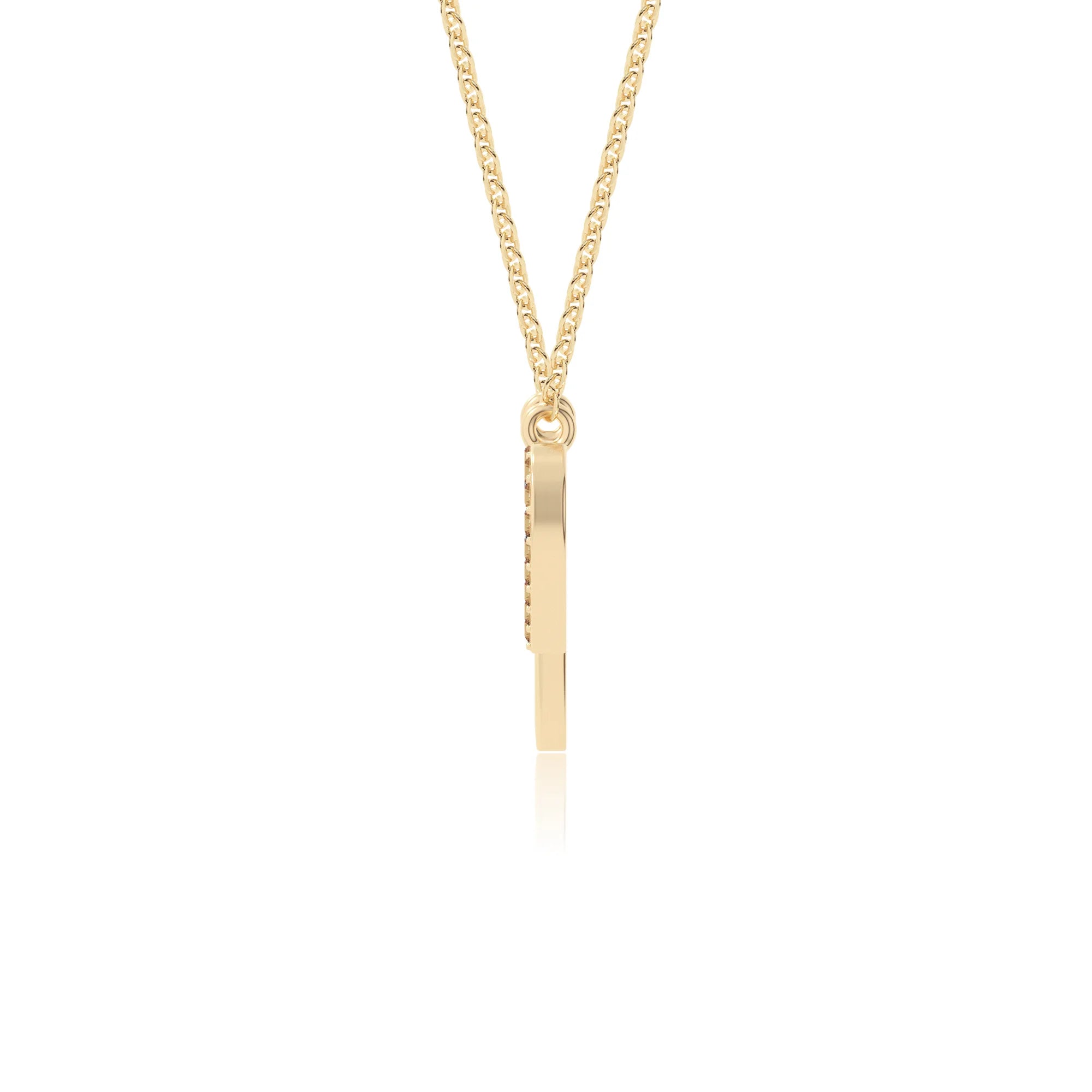 natural citrine heartbeat necklaces in yellow gold vermeil 