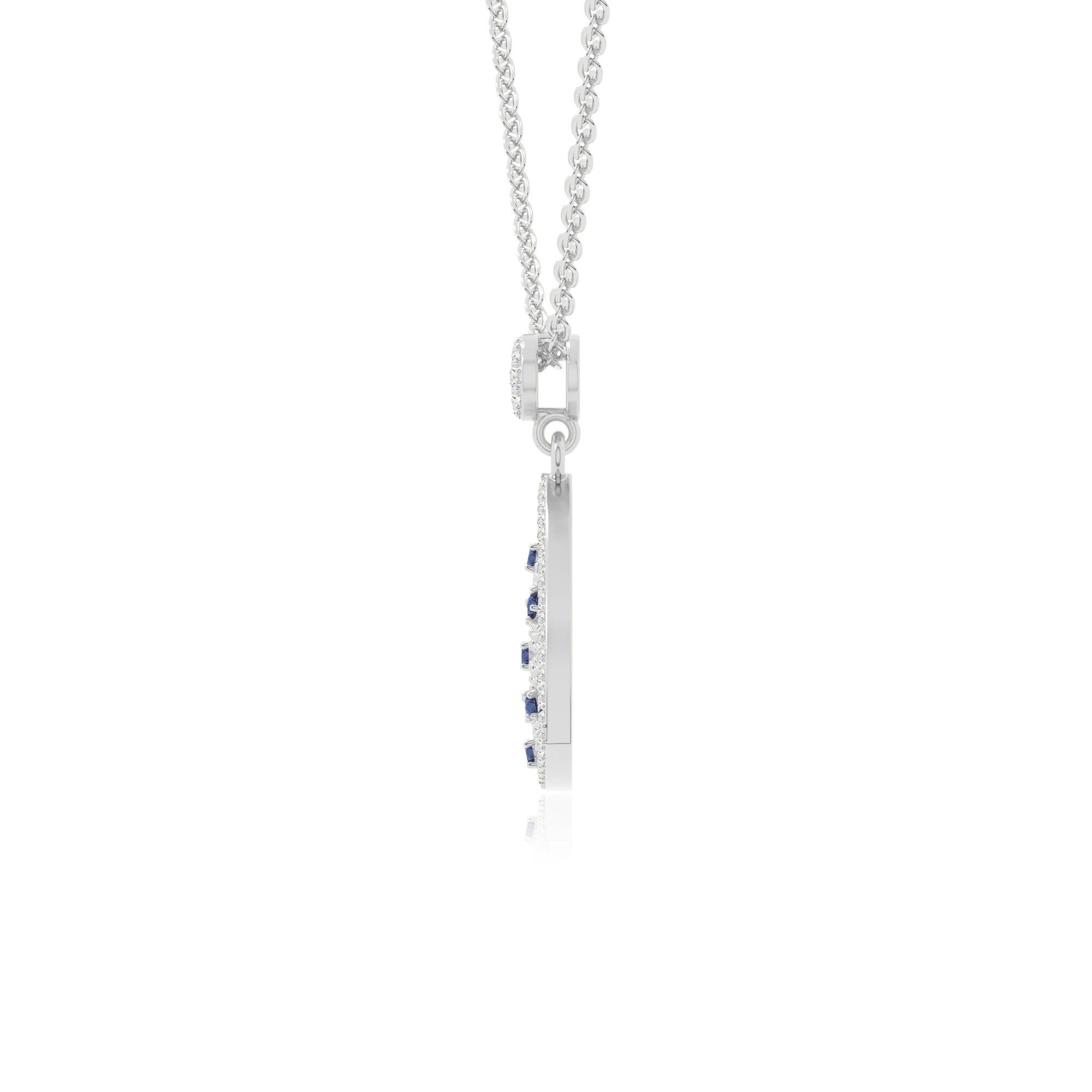 natural blue-sapphire infinity love knot necklaces in sterling silver 