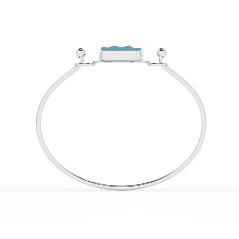 natural paraiba-apatite rough shape twister bracelet