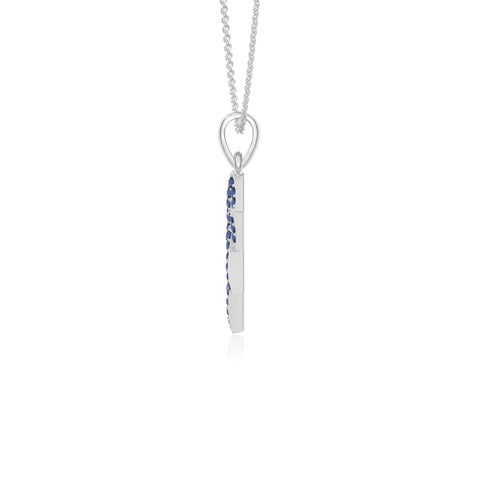natural blue-sapphire infinity love knot necklaces in sterling silver 