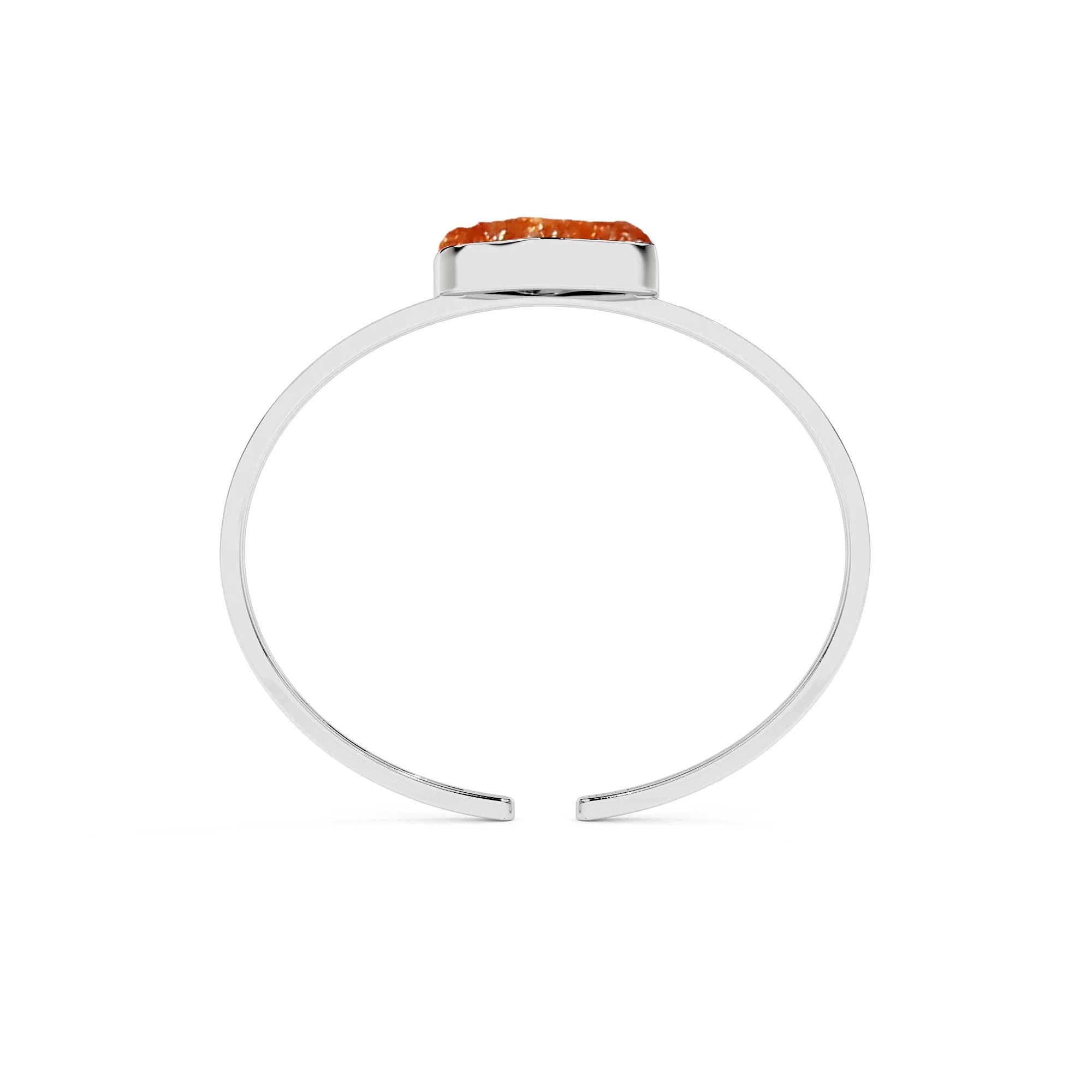 natural sunstone rough shape twister bracelet