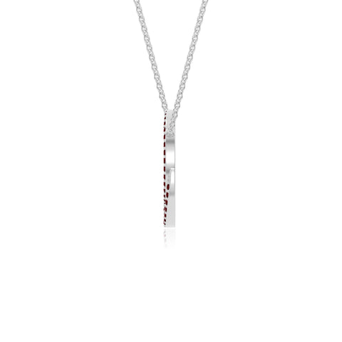 natural garnet infinity love knot necklaces in sterling silver 
