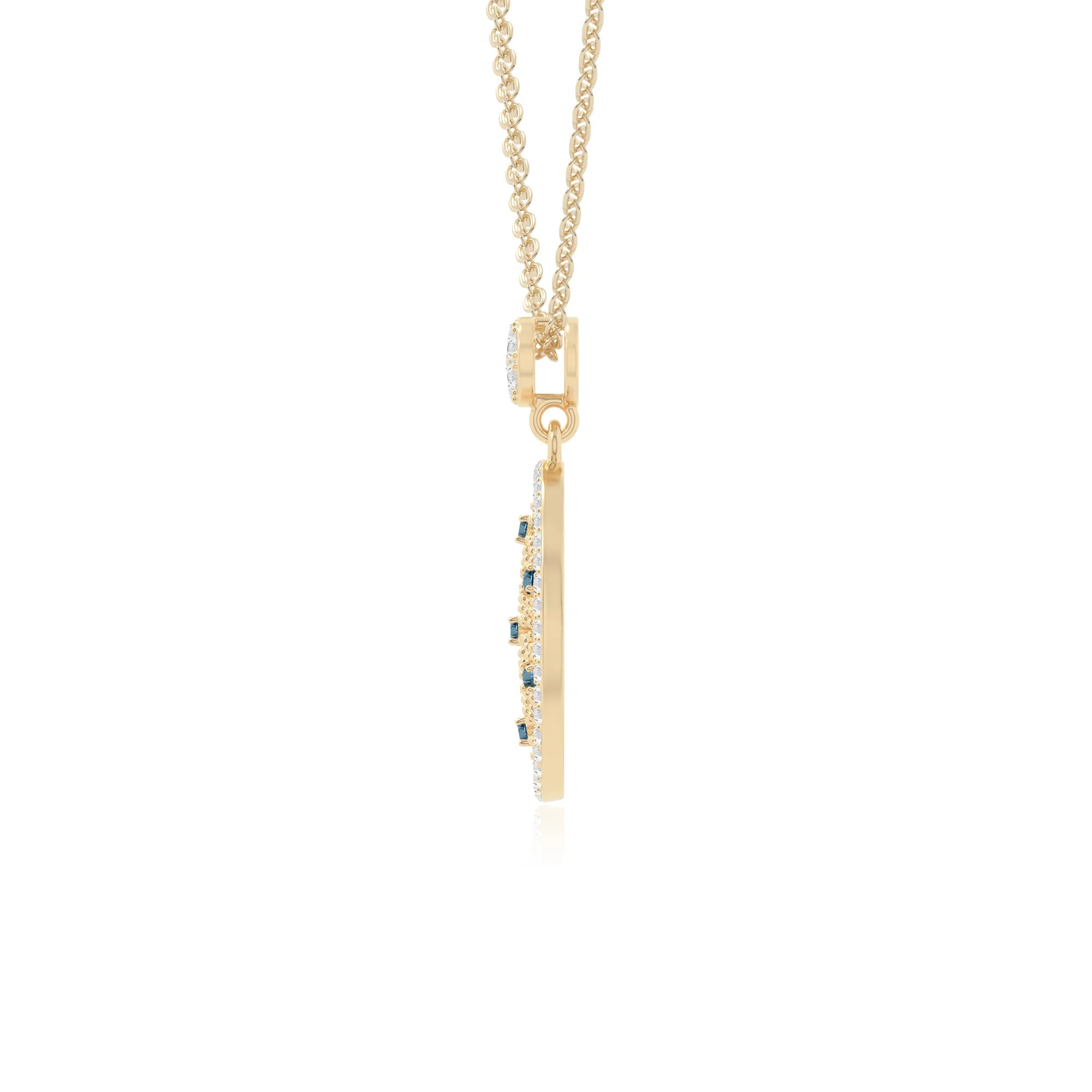 natural london-blue-topaz infinity love knot necklaces in yellow gold vermeil 